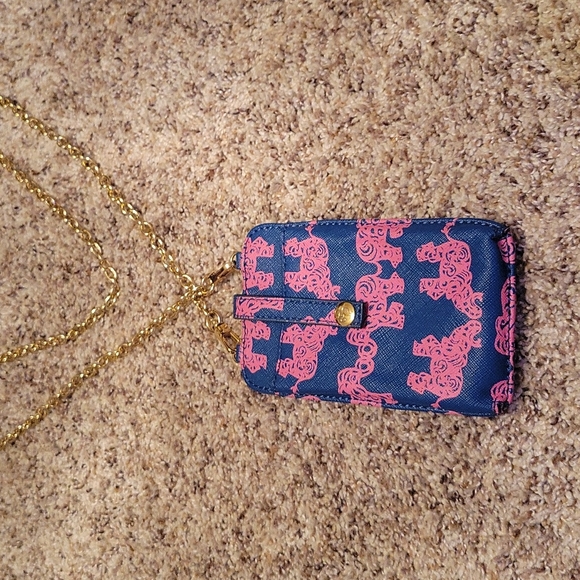 Lilly Pulitzer Phone And Id Case Blue W/Elephant Print - Picture 2 of 7